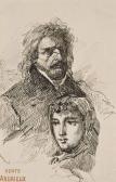 ANDRIEUX Auguste Clément Portrait D'homme Et Portrait De Femme ANDRIEUX Auguste Clément Portrait D'homme Et Portrait De Femme