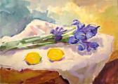 ANGELO CRIPPA Natura Morta Con Iris E Limoni ANGELO CRIPPA Natura Morta Con Iris E Limoni