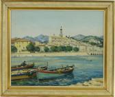 Angelo Righetti Continental Harbour Scene Angelo Righetti Continental Harbour Scene
