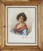 ANGIOLINI D.P. Ritratto Di Giovane Donna ANGIOLINI D.P. Ritratto Di Giovane Donna