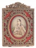 ANGLE INDIAN SCHOOL Portrait Miniature Of Maham Begum ANGLE INDIAN SCHOOL Portrait Miniature Of Maham Begum