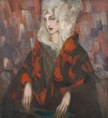 ANISFELD Boris Israelewitsch A Lady With The Background Of A City ANISFELD Boris Israelewitsch A Lady With The Background Of A City