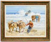 ANJOS Armando Pescadores Com Juntas De Bois Na Praia ANJOS Armando Pescadores Com Juntas De Bois Na Praia