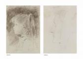 ANKER Albert Portrait Kleines Mädchen (recto) Profil Einer Frau Mit Kopftuch (verso) ANKER Albert Portrait Kleines Mädchen (recto) Profil Einer Frau Mit Kopftuch (verso)