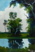 ANN CARROLL Mary Florida Highwayman Backwaters Scene With Stand Of Trees ANN CARROLL Mary Florida Highwayman Backwaters Scene With Stand Of Trees