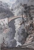 ANNESLEY Charles Francis Alpine Landscape With Bridge ANNESLEY Charles Francis Alpine Landscape With Bridge