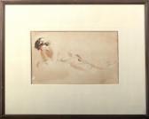 ANNOIS Will. L. LLoyd, Len Reclining Female Nude, Study ANNOIS Will. L. LLoyd, Len Reclining Female Nude, Study