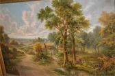 ANSELL M.D. Rural Scene With Figures On A Track Passing A Cottage ANSELL M.D. Rural Scene With Figures On A Track Passing A Cottage