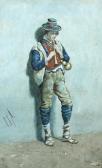 ANTOINE Pierre Joseph Study Of A Peasant Flautist ANTOINE Pierre Joseph Study Of A Peasant Flautist
