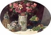 ANTONIACOMI Friedrich Alois Maria "stillleben Mit Blumen Und Obst Sowie Damenfigur" ANTONIACOMI Friedrich Alois Maria "stillleben Mit Blumen Und Obst Sowie Damenfigur"
