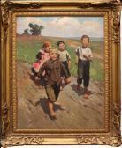 ANTROPIUS Corsa Di Bambini In Campagna ANTROPIUS Corsa Di Bambini In Campagna
