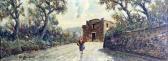 APICELLA GIULIO Strada Con Figura Di Contadina APICELLA GIULIO Strada Con Figura Di Contadina