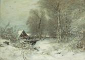 APOL Louis Francis Henri A Cottage In A Snowy Landscape APOL Louis Francis Henri A Cottage In A Snowy Landscape