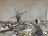 APOL Louis Francis Henri Holländische Winterlandschaft Mit Windmühle APOL Louis Francis Henri Holländische Winterlandschaft Mit Windmühle