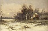 APOL Louis Francis Henri Winterlandschaft Mit Untergehender Sonne APOL Louis Francis Henri Winterlandschaft Mit Untergehender Sonne