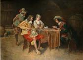 APPERT E. Figures Around A Table With A Song Bird APPERT E. Figures Around A Table With A Song Bird