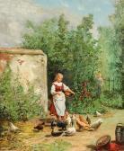 APPERT Eugène Feeding Chickens APPERT Eugène Feeding Chickens