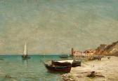 APPIAN Adolphe View Of A Beach And A Village APPIAN Adolphe View Of A Beach And A Village
