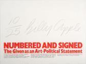 APPLE Billy Numbered And Signed - The Given As An Art-political Statement APPLE Billy Numbered And Signed - The Given As An Art-political Statement