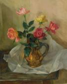 Appleby Leonard Roses In A Copper Jug Appleby Leonard Roses In A Copper Jug