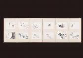 ARAKI Kanpo Flower And Bird(japanese Folding Screen) ARAKI Kanpo Flower And Bird(japanese Folding Screen)