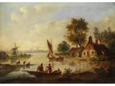 ARENDS Jan Niederländische Flusslandschaft ARENDS Jan Niederländische Flusslandschaft