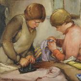 ARGENTI Rodolfo Trieste 1899-?
"a Lezione Da Mamma"
Cm. 78x78 - Olio Su Tavola ARGENTI Rodolfo Trieste 1899-?
"a Lezione Da Mamma"
Cm. 78x78 - Olio Su Tavola