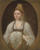 ARGUNOV Ivan Portrait Of A Young Woman In Traditional Russian Costume ARGUNOV Ivan Portrait Of A Young Woman In Traditional Russian Costume