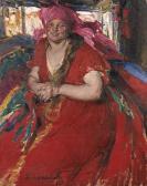 ARKHIPOV Abram Efimovich Peasant Woman In A Red Dress ARKHIPOV Abram Efimovich Peasant Woman In A Red Dress