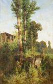 ARMET Y PORTANELL Jose Children On Bridge In A Landscape ARMET Y PORTANELL Jose Children On Bridge In A Landscape