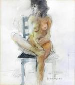ARMITAGE David Study Of A Seated Nude Woman ARMITAGE David Study Of A Seated Nude Woman