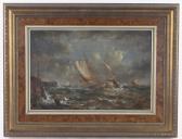Arnett L.A. Fishing Fleet On Stormy Seas Arnett L.A. Fishing Fleet On Stormy Seas