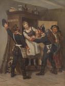 ARNOLD Carl Johann Magd Mit Soldaten ARNOLD Carl Johann Magd Mit Soldaten