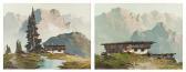 ARNOLD-GRABONE Georg Two Works: Chalet In The Alps ARNOLD-GRABONE Georg Two Works: Chalet In The Alps