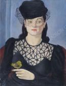 AROLDI Federica Ritratto Di Signora Con Gardellino AROLDI Federica Ritratto Di Signora Con Gardellino