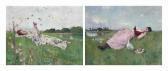 ARTIGUE Albert-Emile The Goose Girl ARTIGUE Albert-Emile The Goose Girl