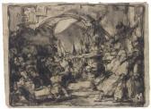 ASCENSIO Juliá Study Of Figures Before A Crucifix In A Landscape ASCENSIO Juliá Study Of Figures Before A Crucifix In A Landscape