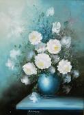 ASHLEY P. Still Life Of White Roses ASHLEY P. Still Life Of White Roses