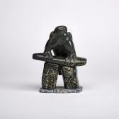 ASHOONA Ohito E7-1304, Cape Dorset / Kinngait Bird On Inukshuk ASHOONA Ohito E7-1304, Cape Dorset / Kinngait Bird On Inukshuk