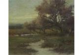 ASHTON William Ducks In River Landscape ASHTON William Ducks In River Landscape