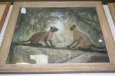 ASKWITH P. Two Siamese Cats On A Fence ASKWITH P. Two Siamese Cats On A Fence