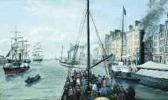 ASSELINEAU Antoinette « Trouville, Le Départ Des Bateaux ». ASSELINEAU Antoinette « Trouville, Le Départ Des Bateaux ».