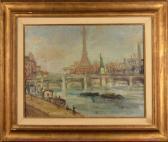 ASTARDJIAN Hilda Amakit Vue De Paris, La Tour Eiffel , La Statue De La Liberté Et La Seine (le Pont De Grenelle) ASTARDJIAN Hilda Amakit Vue De Paris, La Tour Eiffel , La Statue De La Liberté Et La Seine (le Pont De Grenelle)