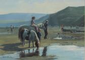 ATACK David Christopher Atack : Ponies On The Beach At Robin Hoods Bay ATACK David Christopher Atack : Ponies On The Beach At Robin Hoods Bay