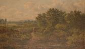 ATKINS Edward A Mother And Son Pausing For Reflection In A Landscape. ATKINS Edward A Mother And Son Pausing For Reflection In A Landscape.