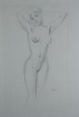 ATKINSON John Augustus Drawing Of A Standing Afro-carribean Nude ATKINSON John Augustus Drawing Of A Standing Afro-carribean Nude