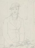 AUBERJONOIS Rene Victor Jeune Fille Avec Bouquet De Fleurs AUBERJONOIS Rene Victor Jeune Fille Avec Bouquet De Fleurs