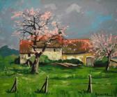 AUCHERE Henri Pommiers Fleuris AUCHERE Henri Pommiers Fleuris