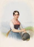 AUER Max Joseph Junges Mädchen In Tegernseer Tracht AUER Max Joseph Junges Mädchen In Tegernseer Tracht