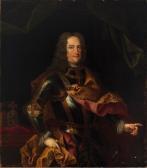 AUERBACH Johann Gottfried Portrait De L'empereur Charles Vi (1685-1740) En Armure, Avec L'ordre De La Toison D'or Et La Couronne Du Saint Empire Romain Germanique AUERBACH Johann Gottfried Portrait De L'empereur Charles Vi (1685-1740) En Armure, Avec L'ordre De La Toison D'or Et La Couronne Du Saint Empire Romain Germanique